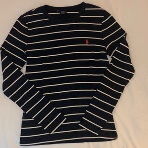 Ralph Lauren Sport Blue/White Long Sleeve Tee